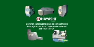 Leia mais sobre o artigo Sistema Esterilizador de Exaustão de Fumaça e Odores – Coifa com Tecnologia Eletrostática Hayashi